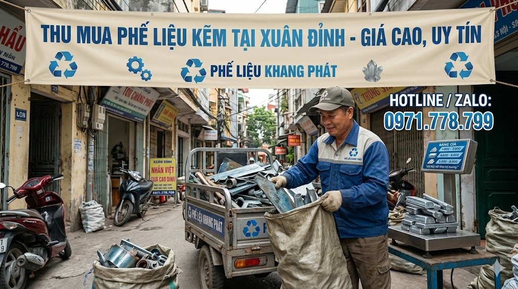 Thu Mua Phế Liệu Kẽm Tại Xuân Đỉnh Giá Cao | Phế Liệu Khang Phát