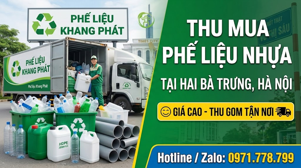 Thu Mua Phế Liệu Nhựa Tại Hai Bà Trưng Giá Cao | Khang Phát