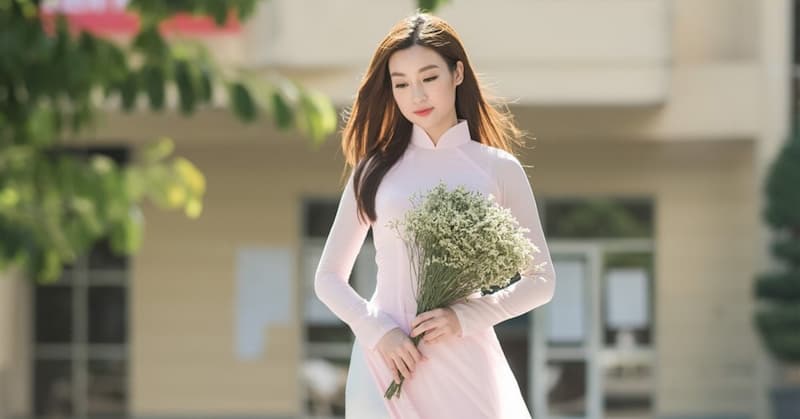 áo dài Việt Nam mang vẻ đẹp thanh lịch và tôn trọn vóc dáng người phụ nữ